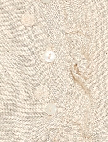 Mouwloze geborduurde blouse