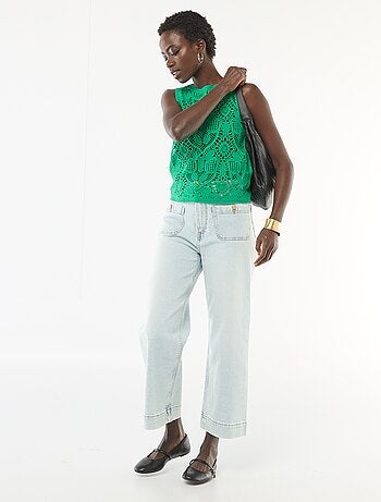 Mouwloze gehaakte top