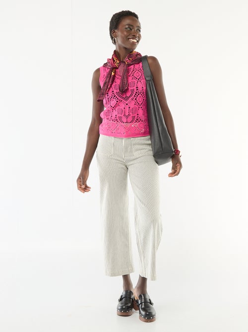 Mouwloze gehaakte top - Kiabi