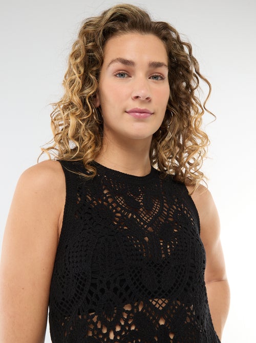 Mouwloze gehaakte top - Kiabi