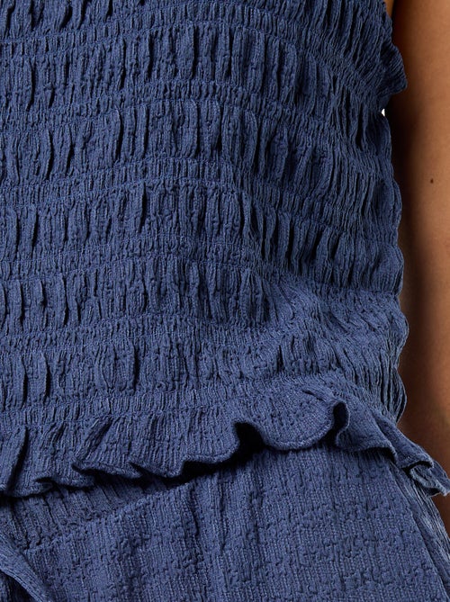 Mouwloze gesmockte top - Kiabi