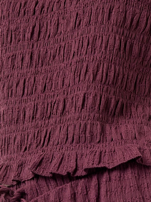 Mouwloze gesmockte top - Kiabi