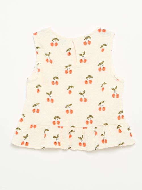 Mouwloze gewafelde blouse - Kiabi Mouwloze gewafelde blouse - Kiabi
