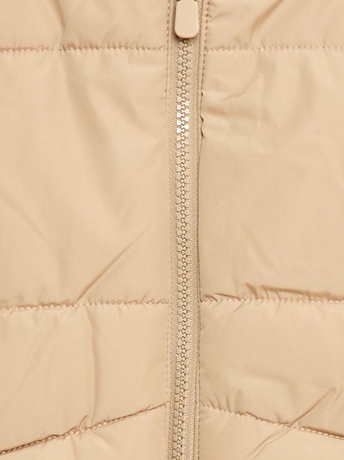 Mouwloze gewatteerde jas met kap - Kiabi