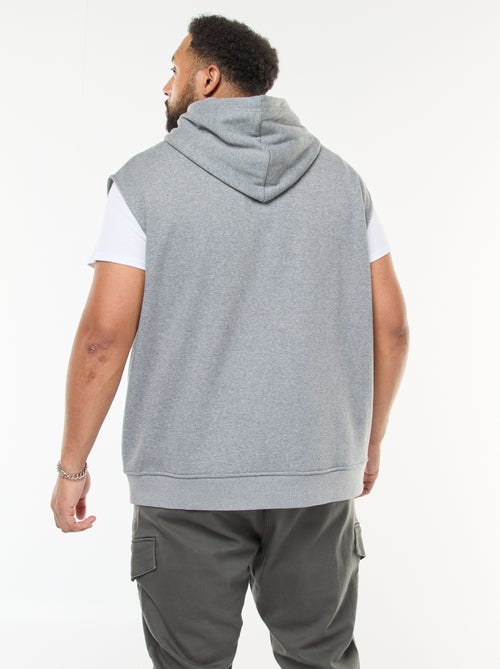 Mouwloze hoodie met kangoeroezak - Kiabi