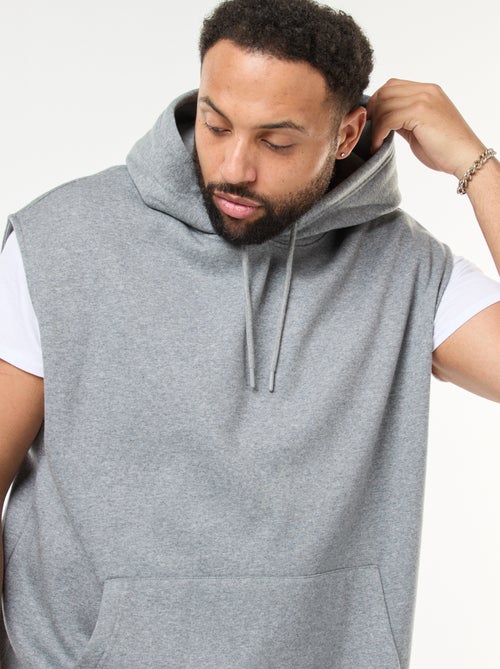 Mouwloze hoodie met kangoeroezak - Kiabi