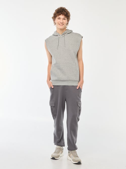 Mouwloze hoodie van warme joggingstof - Kiabi
