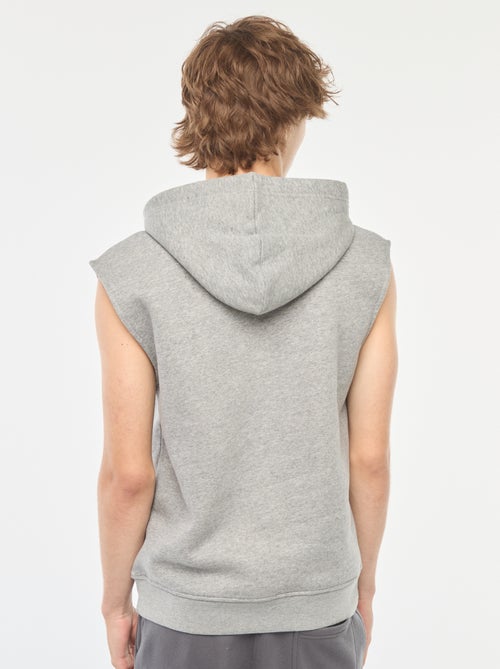 Mouwloze hoodie van warme joggingstof - Kiabi