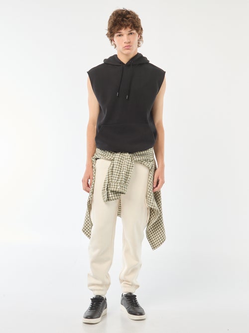 Mouwloze hoodie van warme joggingstof - Kiabi