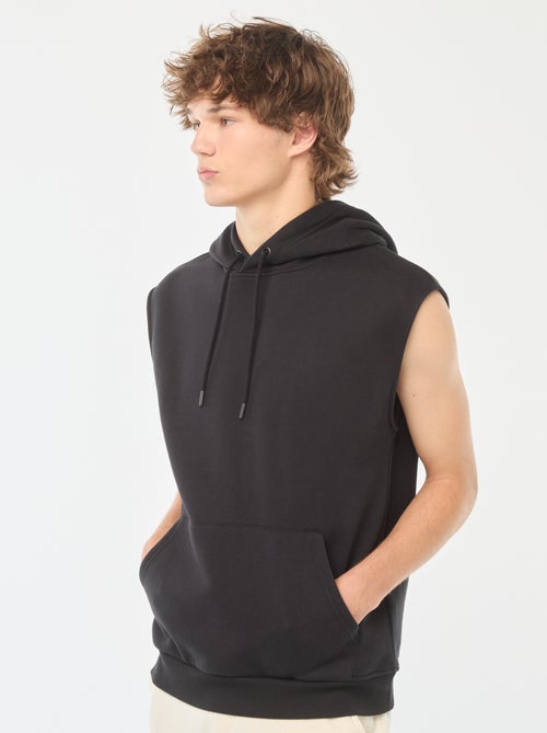 Mouwloze hoodie van warme joggingstof - Kiabi