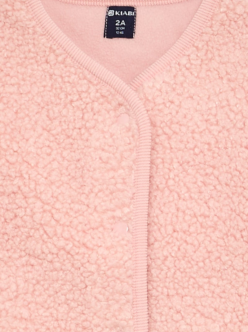 Mouwloze jas met schapenvachteffect Rose - Kiabi