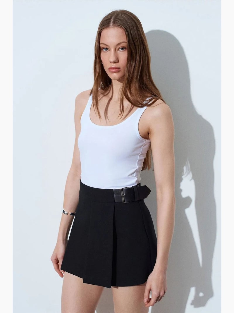 Mouwloze jersey blouse met slim fit dilvin Wit - Kiabi