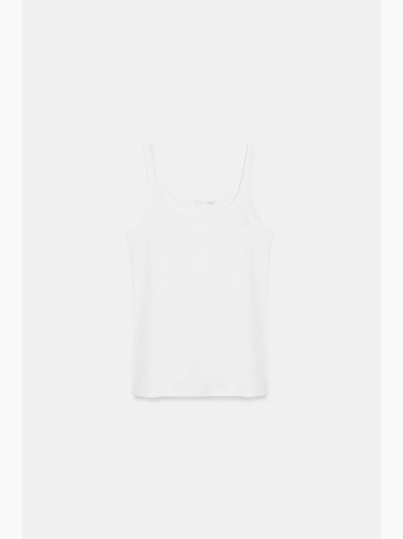 Mouwloze jersey blouse met slim fit dilvin Wit - Kiabi