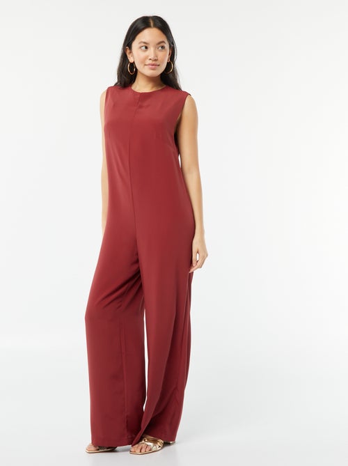 Mouwloze jumpsuit met motiefje - Kiabi