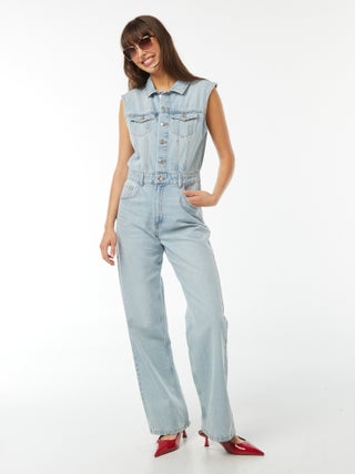 Mouwloze jumpsuit van spijkerstof