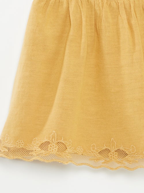 Mouwloze jurk met borduursel - Kiabi