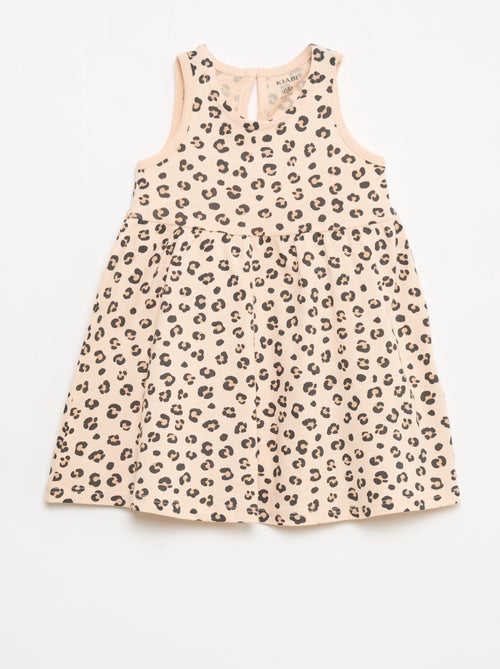 Mouwloze jurk met tekstprint - Kiabi