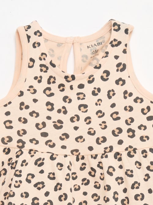 Mouwloze jurk met tekstprint - Kiabi