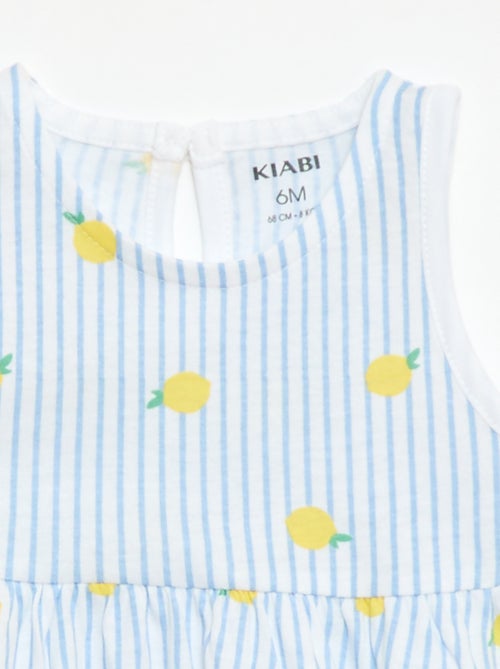 Mouwloze jurk met tekstprint - Kiabi Mouwloze jurk met tekstprint - Kiabi