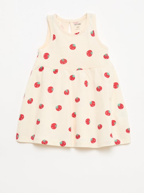 Mouwloze jurk met tekstprint - Kiabi