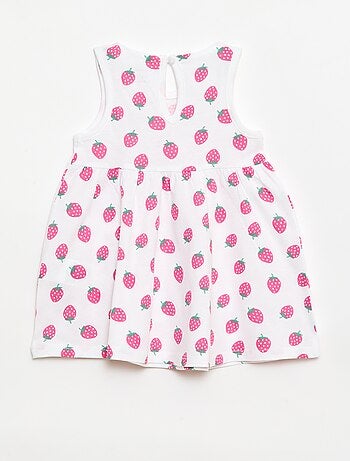 Mouwloze jurk met tekstprint