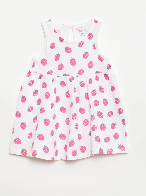 Mouwloze jurk met tekstprint - Kiabi