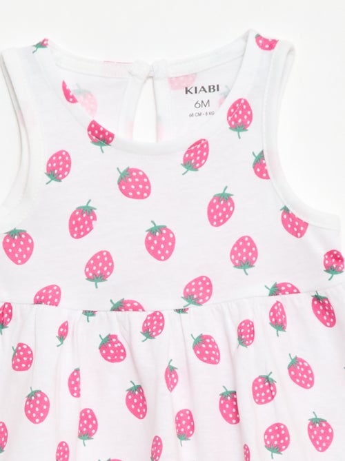 Mouwloze jurk met tekstprint - Kiabi