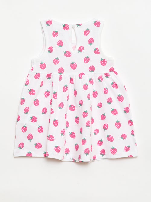 Mouwloze jurk met tekstprint - Kiabi