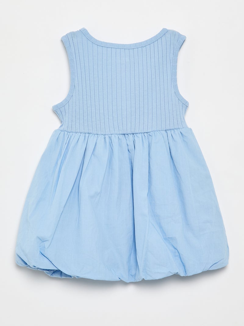 Mouwloze jurk van bimateriaal Blauw - Kiabi