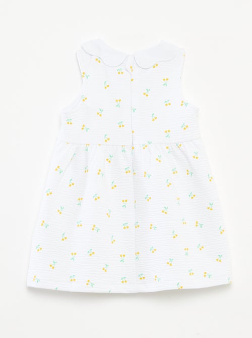 Mouwloze jurk van kreukeltricot met motiefje - Kiabi