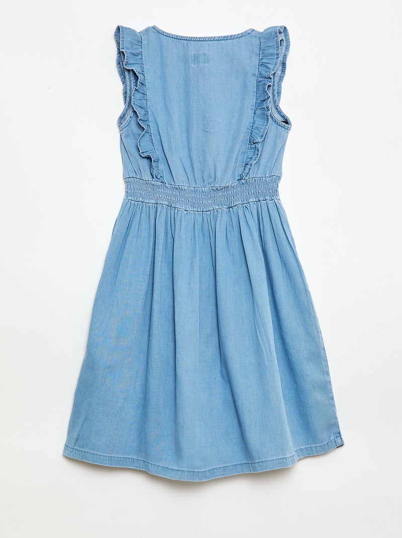 Mouwloze jurk van lichte stof Blauw - Kiabi
