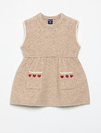 Mouwloze jurk van tricot