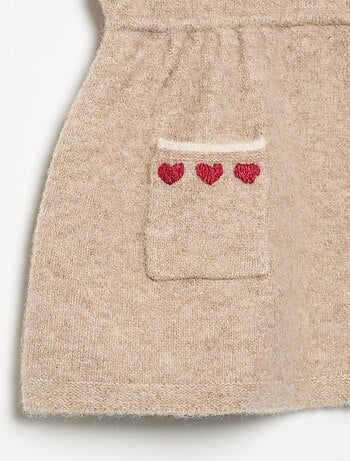 Mouwloze jurk van tricot