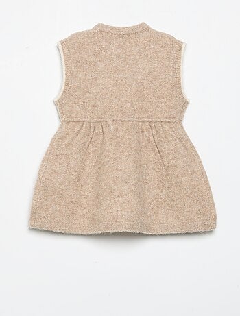 Mouwloze jurk van tricot