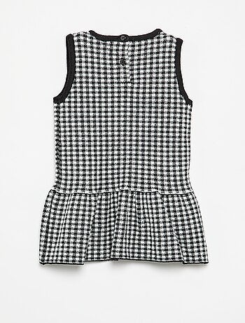 Mouwloze jurk van tricot met strikjes