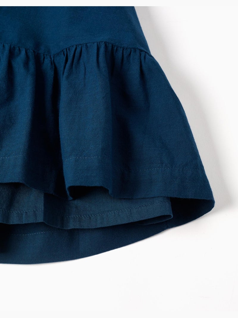 Mouwloze katoenen jurk met voering You&Me Blauw Blauw - Kiabi