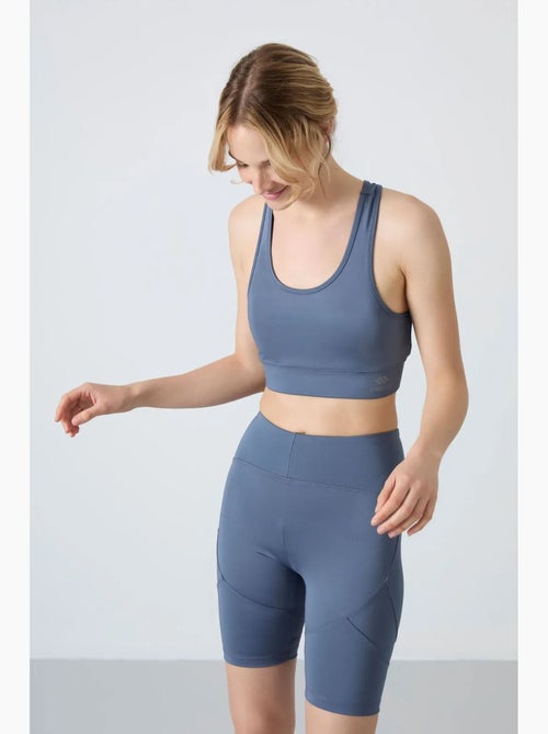 Mouwloze, korte, nauwsluitende sporttop tommy - Kiabi