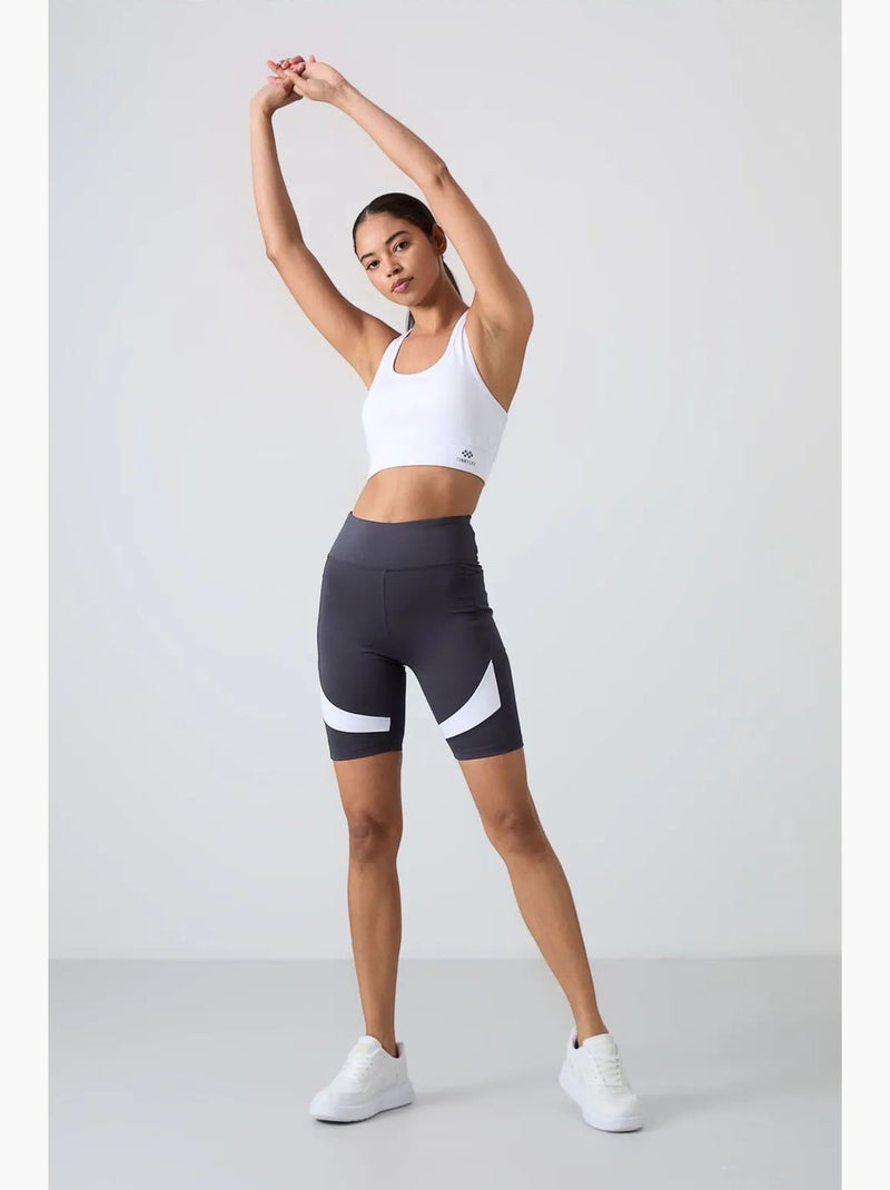 Mouwloze, korte, nauwsluitende sporttop tommy Wit - Kiabi