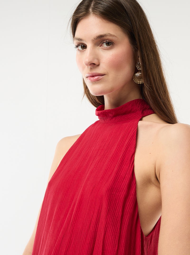 Mouwloze lange jurk Rood - Kiabi