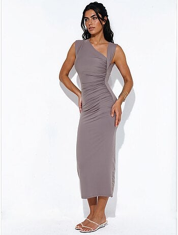 Mouwloze maxi-jurk busem