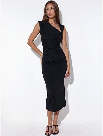 Mouwloze maxi-jurk busem