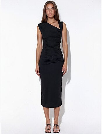 Mouwloze maxi-jurk busem