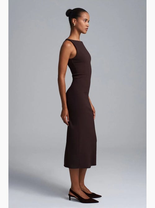 Mouwloze midi bodyconjurk met split dilvin - Kiabi Mouwloze midi bodyconjurk met split dilvin - Kiabi