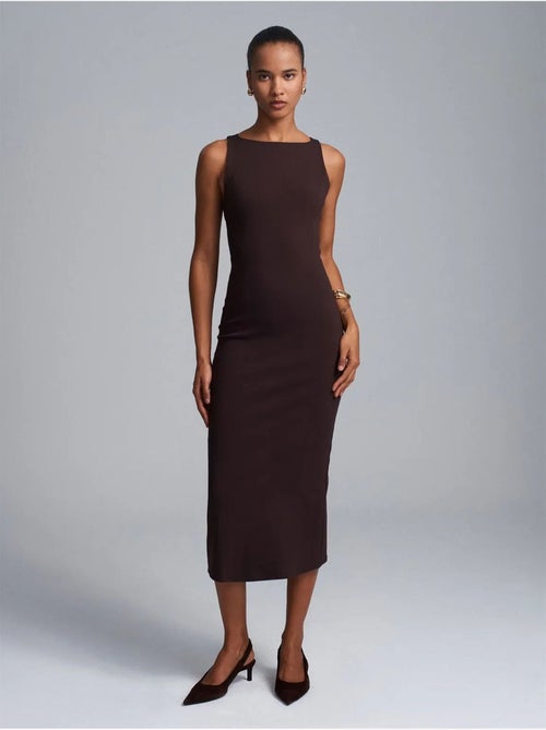 Mouwloze midi bodyconjurk met split dilvin - Kiabi Mouwloze midi bodyconjurk met split dilvin - Kiabi
