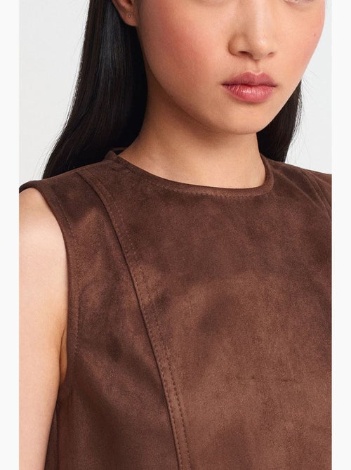Mouwloze mini-jurk van imitatieleer dilvin - Kiabi Mouwloze mini-jurk van imitatieleer dilvin - Kiabi