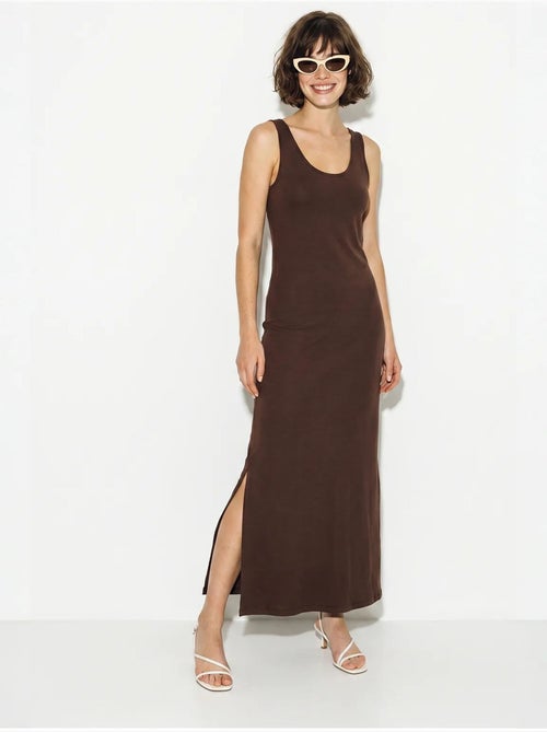 Mouwloze rechte maxi-jurk met split lucci - Kiabi Mouwloze rechte maxi-jurk met split lucci - Kiabi