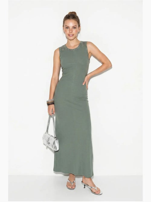 Mouwloze ribgebreide bodycon maxi-jurk lucci - Kiabi Mouwloze ribgebreide bodycon maxi-jurk lucci - Kiabi