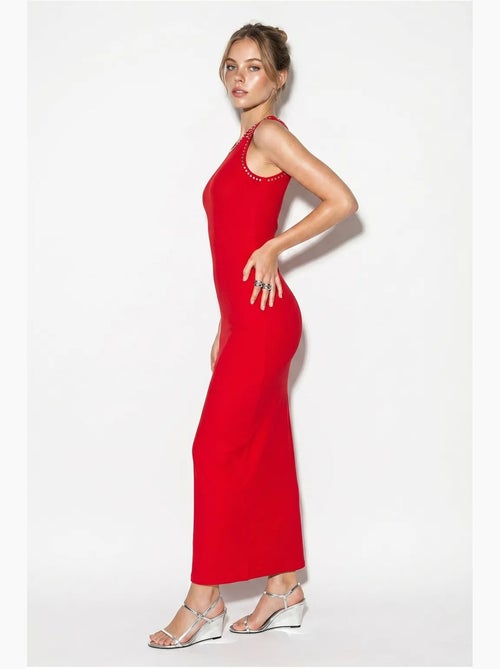 Mouwloze ribgebreide bodycon maxi-jurk lucci - Kiabi Mouwloze ribgebreide bodycon maxi-jurk lucci - Kiabi