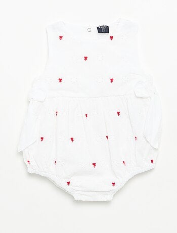 Mouwloze romper met borduursels