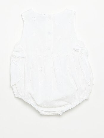 Mouwloze romper met borduursels